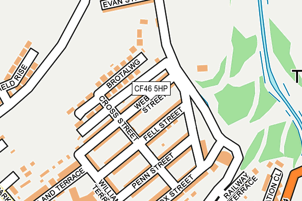 CF46 5HP map - OS OpenMap – Local (Ordnance Survey)