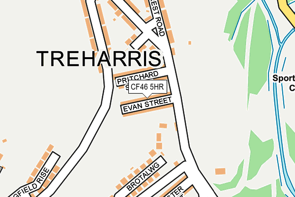 CF46 5HR map - OS OpenMap – Local (Ordnance Survey)