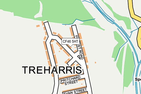 CF46 5HT map - OS OpenMap – Local (Ordnance Survey)