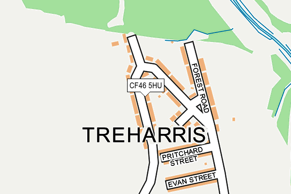 CF46 5HU map - OS OpenMap – Local (Ordnance Survey)