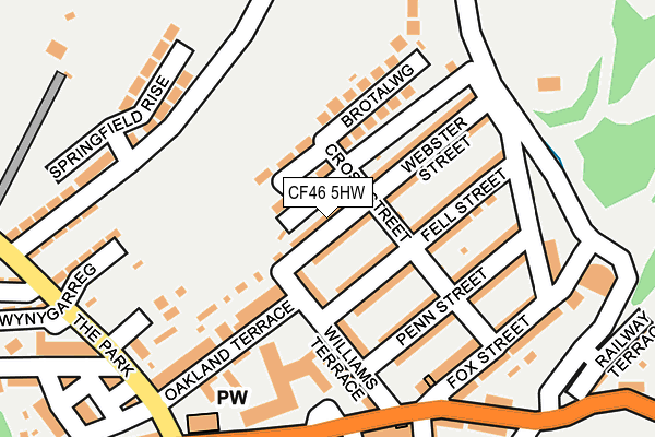 CF46 5HW map - OS OpenMap – Local (Ordnance Survey)