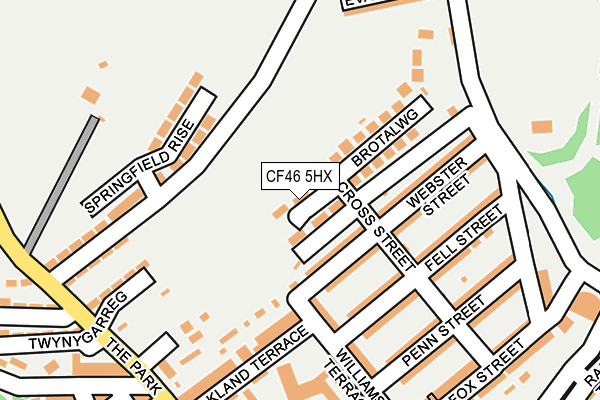 CF46 5HX map - OS OpenMap – Local (Ordnance Survey)