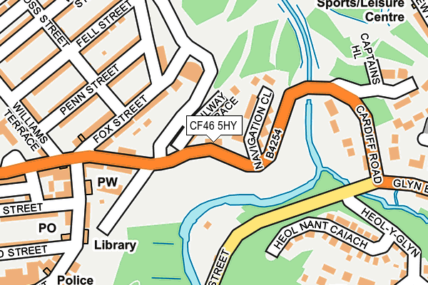 CF46 5HY map - OS OpenMap – Local (Ordnance Survey)