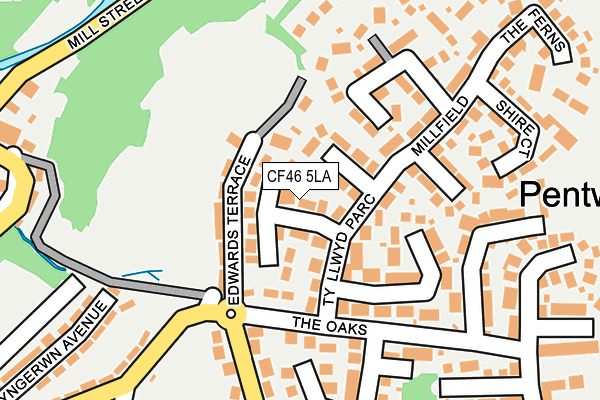 CF46 5LA map - OS OpenMap – Local (Ordnance Survey)