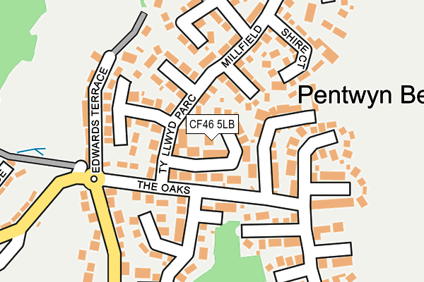 CF46 5LB map - OS OpenMap – Local (Ordnance Survey)