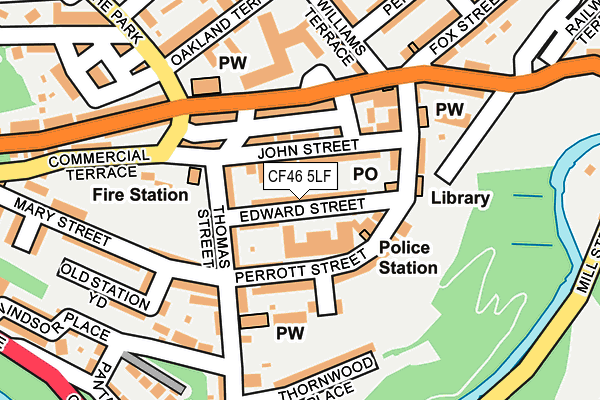 CF46 5LF map - OS OpenMap – Local (Ordnance Survey)