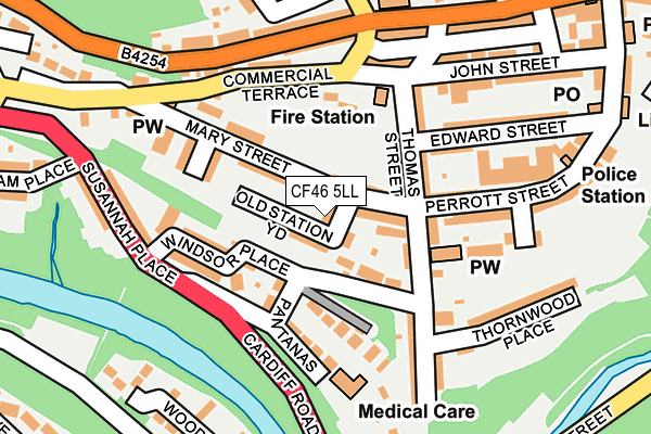 CF46 5LL map - OS OpenMap – Local (Ordnance Survey)