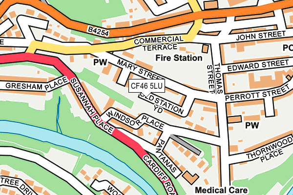 CF46 5LU map - OS OpenMap – Local (Ordnance Survey)