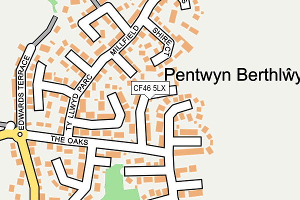 CF46 5LX map - OS OpenMap – Local (Ordnance Survey)