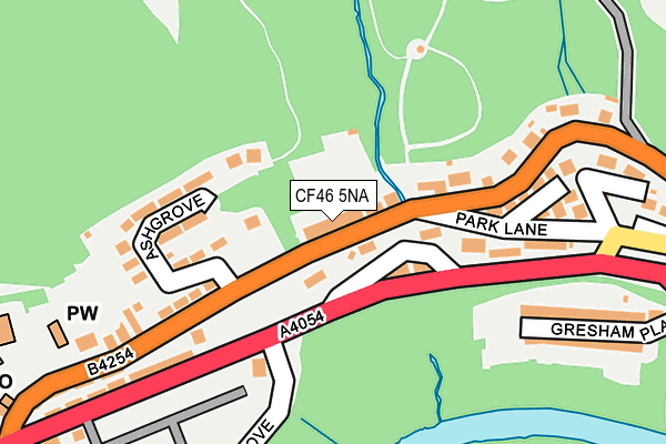 CF46 5NA map - OS OpenMap – Local (Ordnance Survey)