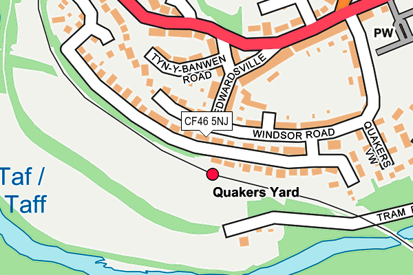 CF46 5NJ map - OS OpenMap – Local (Ordnance Survey)