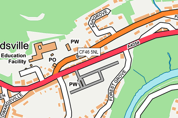 CF46 5NL map - OS OpenMap – Local (Ordnance Survey)