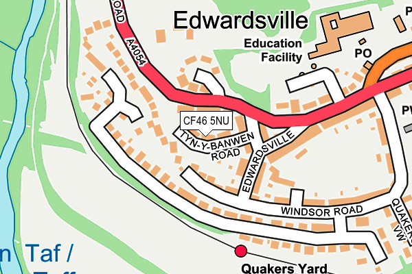 CF46 5NU map - OS OpenMap – Local (Ordnance Survey)