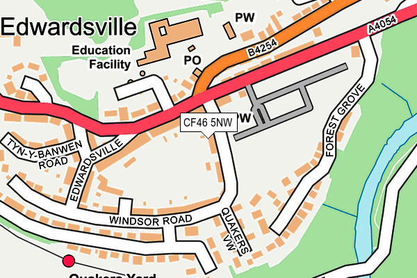 CF46 5NW map - OS OpenMap – Local (Ordnance Survey)