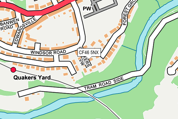 CF46 5NX map - OS OpenMap – Local (Ordnance Survey)