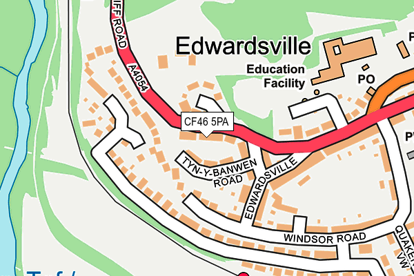 CF46 5PA map - OS OpenMap – Local (Ordnance Survey)