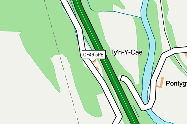 CF46 5PE map - OS OpenMap – Local (Ordnance Survey)