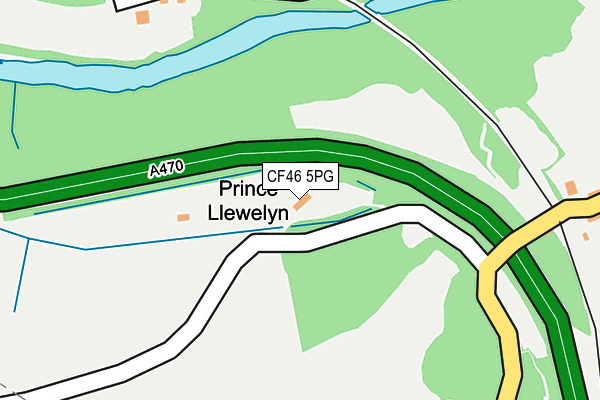 CF46 5PG map - OS OpenMap – Local (Ordnance Survey)
