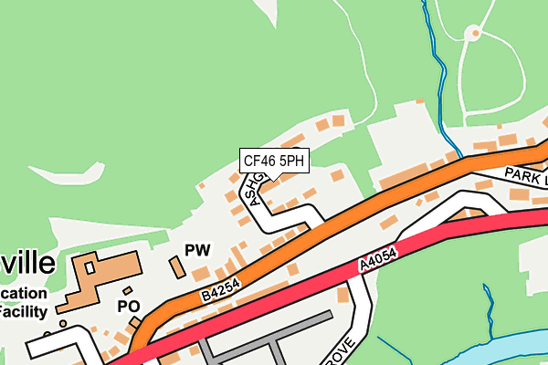 CF46 5PH map - OS OpenMap – Local (Ordnance Survey)