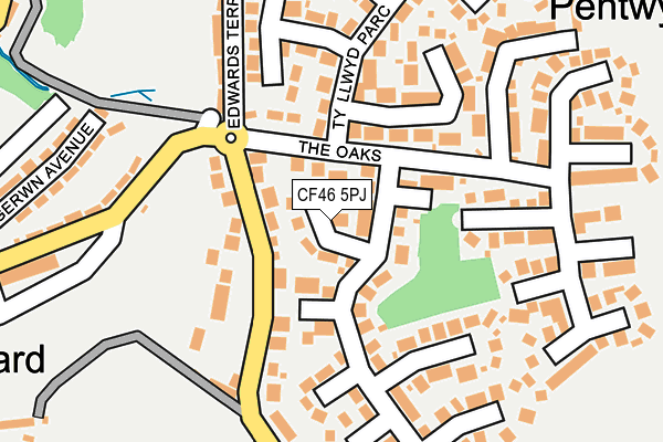 CF46 5PJ map - OS OpenMap – Local (Ordnance Survey)