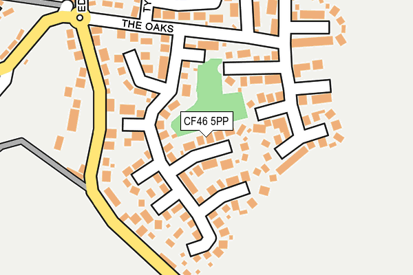 CF46 5PP map - OS OpenMap – Local (Ordnance Survey)