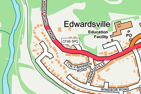 CF46 5PQ map - OS OpenMap – Local (Ordnance Survey)