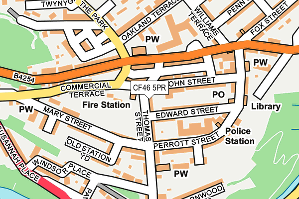 CF46 5PR map - OS OpenMap – Local (Ordnance Survey)