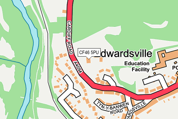 CF46 5PU map - OS OpenMap – Local (Ordnance Survey)