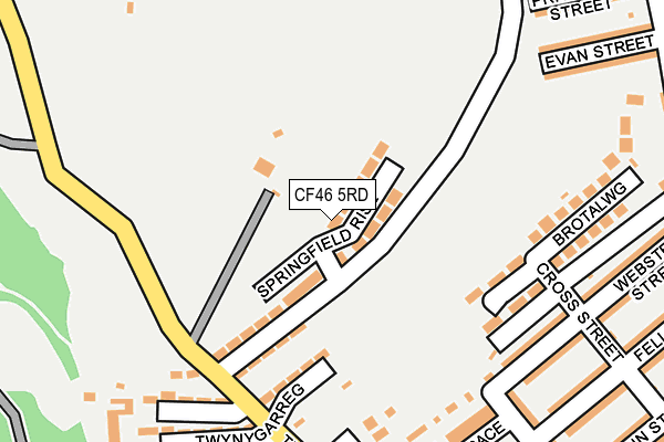 CF46 5RD map - OS OpenMap – Local (Ordnance Survey)