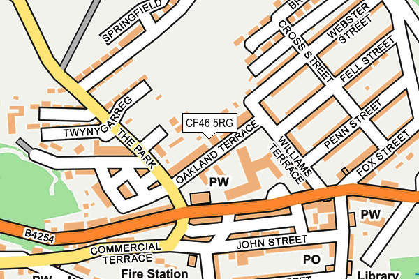 CF46 5RG map - OS OpenMap – Local (Ordnance Survey)