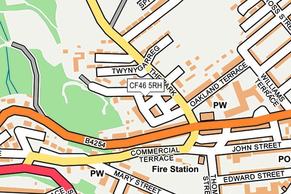 CF46 5RH map - OS OpenMap – Local (Ordnance Survey)