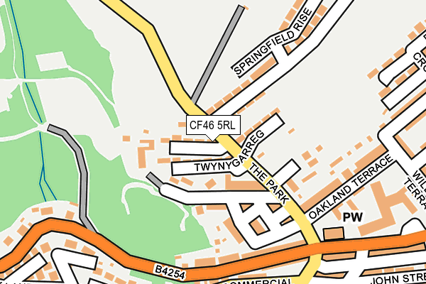 CF46 5RL map - OS OpenMap – Local (Ordnance Survey)