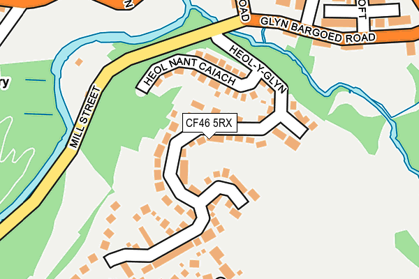 CF46 5RX map - OS OpenMap – Local (Ordnance Survey)