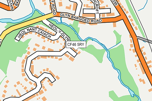 CF46 5RY map - OS OpenMap – Local (Ordnance Survey)