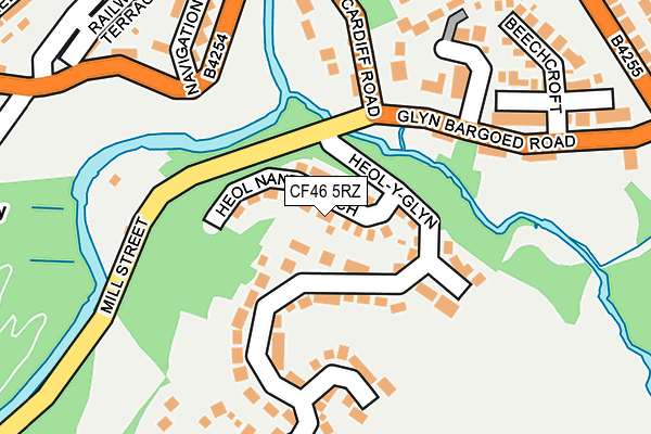 CF46 5RZ map - OS OpenMap – Local (Ordnance Survey)