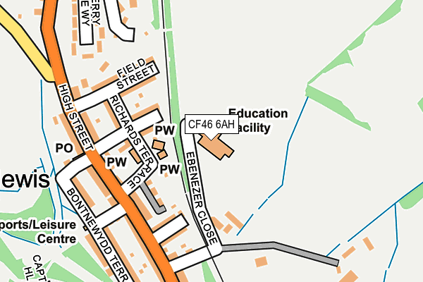 CF46 6AH map - OS OpenMap – Local (Ordnance Survey)