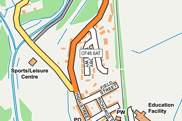 CF46 6AT map - OS OpenMap – Local (Ordnance Survey)