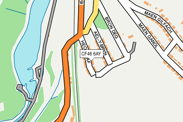 CF46 6AY map - OS OpenMap – Local (Ordnance Survey)