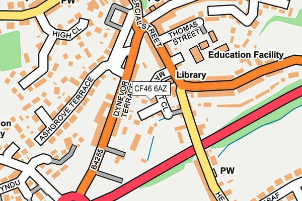 CF46 6AZ map - OS OpenMap – Local (Ordnance Survey)