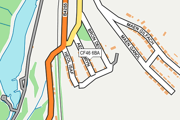 CF46 6BA map - OS OpenMap – Local (Ordnance Survey)