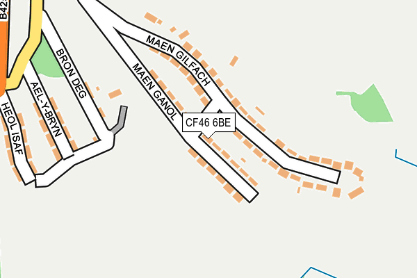 CF46 6BE map - OS OpenMap – Local (Ordnance Survey)