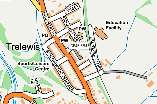 CF46 6BJ map - OS OpenMap – Local (Ordnance Survey)