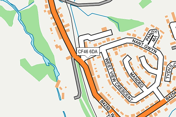 CF46 6DA map - OS OpenMap – Local (Ordnance Survey)