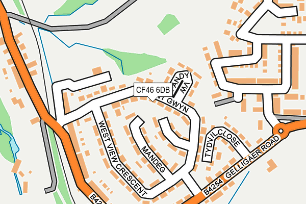 CF46 6DB map - OS OpenMap – Local (Ordnance Survey)