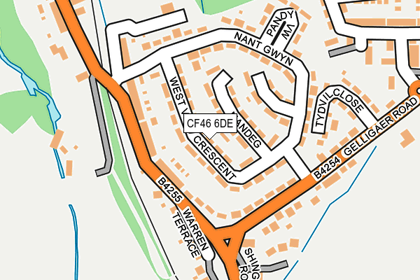 CF46 6DE map - OS OpenMap – Local (Ordnance Survey)