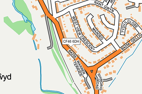 CF46 6DH map - OS OpenMap – Local (Ordnance Survey)