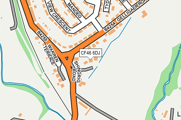 CF46 6DJ map - OS OpenMap – Local (Ordnance Survey)