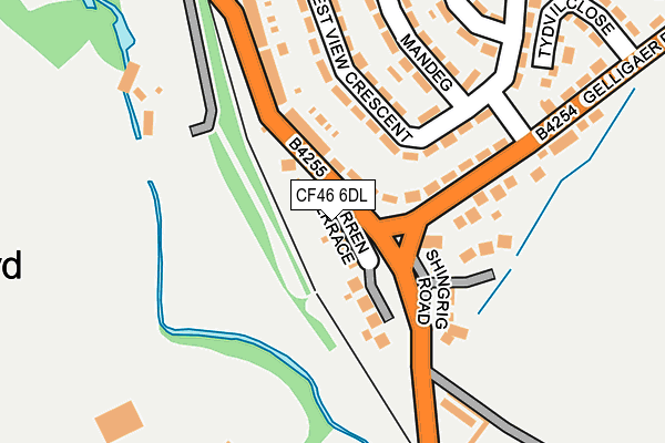 CF46 6DL map - OS OpenMap – Local (Ordnance Survey)