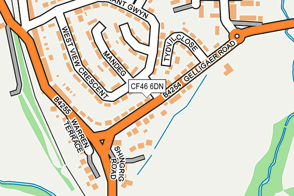 CF46 6DN map - OS OpenMap – Local (Ordnance Survey)