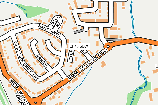 CF46 6DW map - OS OpenMap – Local (Ordnance Survey)